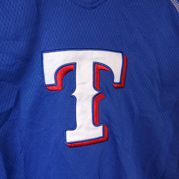 Dynasty Mens Blue White Texas Rangers Jersey Shirt V Neck Sz Medium - Picture 6 of 10
